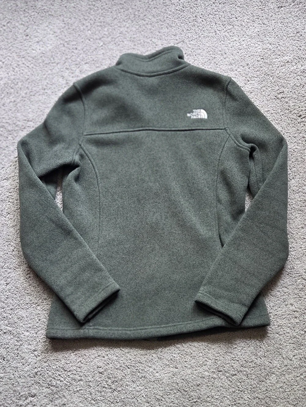 The North Face Women's Full-Zip Olive Green Fleece Jacket, Size S Gorpcore